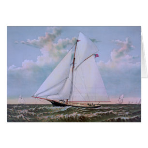 Antikes Segelschiff Sloop Yacht Sailboat Ozean