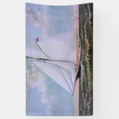 Antikes Segelschiff Sloop Yacht Sailboat Ozean Banner (Vertikal)