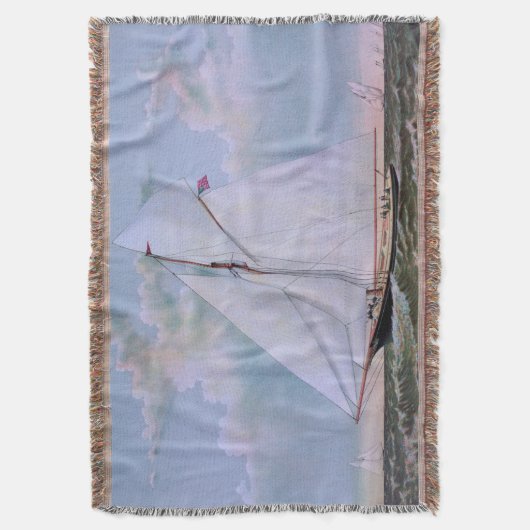 Antikes Segelschiff Sloop Yacht Sailboat Ozean Decke (Vorderseite Vertikal)