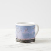 Antikes Segelschiff Sloop Yacht Sailboat Ozean Espressotasse (Vorderseite Rechts)