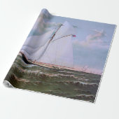 Antikes Segelschiff Sloop Yacht Sailboat Ozean Geschenkpapier (Ungerollt)