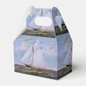 Antikes Segelschiff Sloop Yacht Sailboat Ozean Geschenkschachtel (Vorderseite)