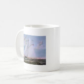 Antikes Segelschiff Sloop Yacht Sailboat Ozean Kaffeetasse (Vorderseite Links)