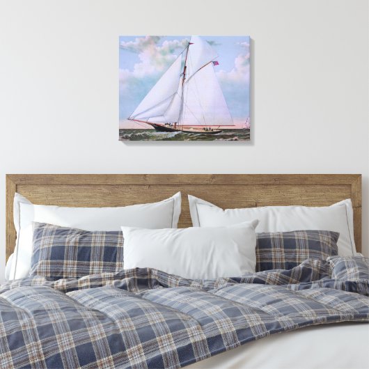 Antikes Segelschiff Sloop Yacht Sailboat Ozean Leinwanddruck (Insitu (Schlafzimmer))