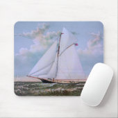 Antikes Segelschiff Sloop Yacht Sailboat Ozean Mousepad (Mit Mouse)