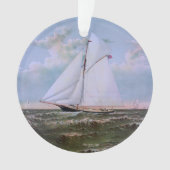 Antikes Segelschiff Sloop Yacht Sailboat Ozean Ornament (Vorderseite)