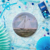 Antikes Segelschiff Sloop Yacht Sailboat Ozean Pappteller (Party)