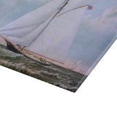Antikes Segelschiff Sloop Yacht Sailboat Ozean Schneidebrett (Ecke)