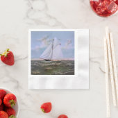 Antikes Segelschiff Sloop Yacht Sailboat Ozean Serviette (Beispiel)