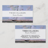 Antikes Segelschiff Sloop Yacht Sailboat Ozean Visitenkarte (Vorne/Hinten)