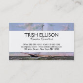 Antikes Segelschiff Sloop Yacht Sailboat Ozean Visitenkarte (Rückseite)