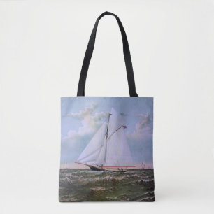 Antikes Segelschiff Sloop Yacht Segelboot Ozean Tasche