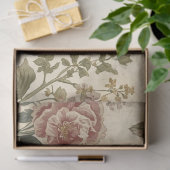 Antikes Seidenpapier mit Wildblumen-Dekoupage (Geschenk)