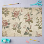 Antikes Seidenpapier mit Wildblumen-Dekoupage (Basteln)