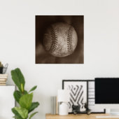 Antikes Sepia-Baseball Poster (Heimbüro)