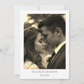 Antikes Sepia-Foto Save The Date (Vorderseite)