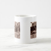 antikes Sepiaton-Autobild Kaffeetasse (Mittel)
