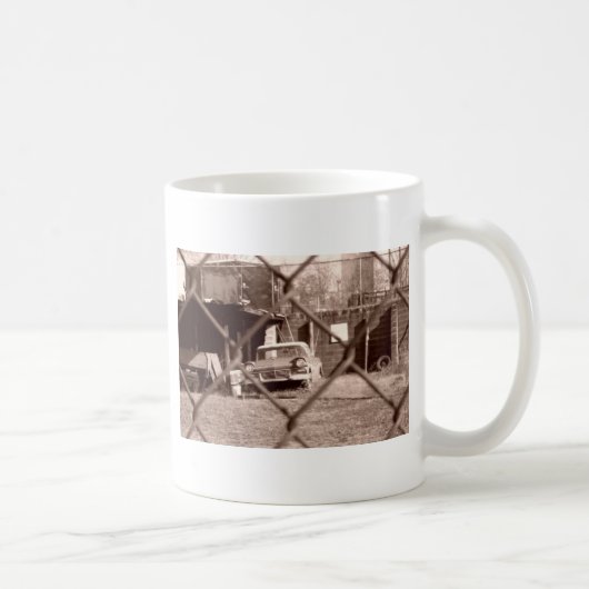 antikes Sepiaton-Autobild Kaffeetasse (Rechts)