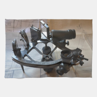 Antikes Sextant Geschirrtuch