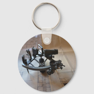 Antikes Sextant Schlüsselanhänger