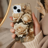 Antikes Shabby Chic Creme Rose Collage Individuell Case-Mate iPhone Hülle