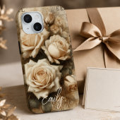 Antikes Shabby Chic Creme Rose Collage Individuell Case-Mate iPhone Hülle