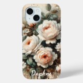Antikes Shabby Chic Pale Pink Peony Individuelle N Case-Mate iPhone Hülle (Rückseite)