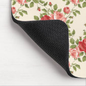 Antikes Shabby Chic Rosenmuster Mousepad (Ecke)
