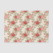Antikes Shabby Chic Rosenmuster Seidenpapier (Vorderseite)
