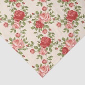 Antikes Shabby Chic Rosenmuster Seidenpapier (Ausschnitt)