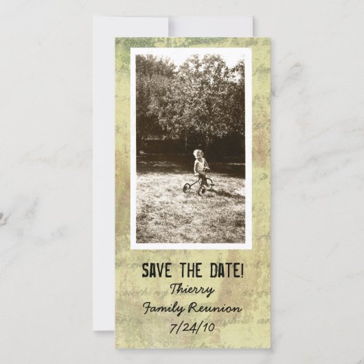 Antikes Shabby-Foto Save the Date Fotokarten (Vorderseite)