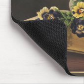Antikes Shakespeare-Buch und farbenfrohes Stiefmüt Mousepad (Ecke)