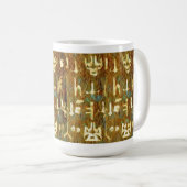 Antikes Signal Abstrakt Geometrisch Kaffeetasse (VorderseiteRechts)