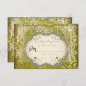 Antikes Signalienland Not leidende RSVP-Karten für RSVP Karte (Vorne/Hinten)