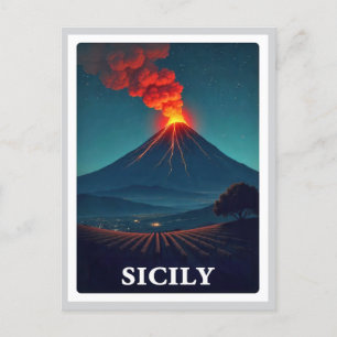 Antikes Sizilien Italien Mount Vesuvius Neapel Rei Postkarte