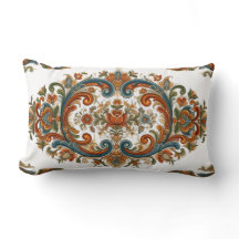 Antikes skandinavisches Rosemaling-Blumenmuster