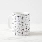Antikes Skelett Kunst, Dichtung und Musik Kaffeetasse (Vorderseite Links)