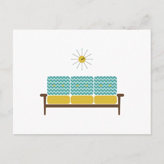 Antikes Sofa Postkarte (Vorderseite)