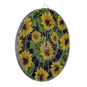 Antikes Sonnenblumenmuster Dartscheibe (Vorderseite Links)