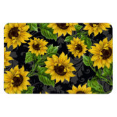 Antikes Sonnenblumenmuster Magnet (Horizontal)