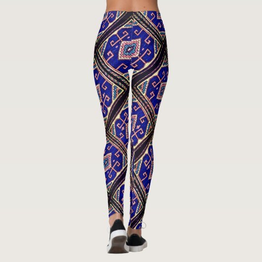 Antikes Soumak Oriental Rug Design Leggings (Rückseite)