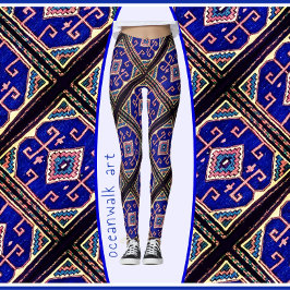 Antikes Soumak Oriental Rug Design Leggings