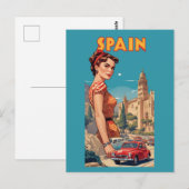 Antikes Spanien Postkarte (Vorne/Hinten)