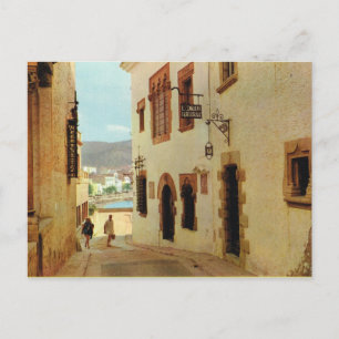 Antikes Spanien, Sitges, Häuser in der Altstadt Postkarte