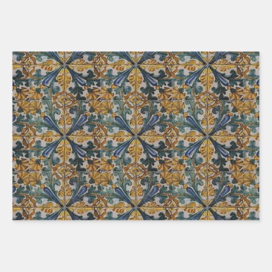 Antikes Spanisches Tile Geschenkpapier Set (Vorderseite 2)