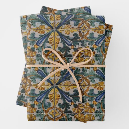 Antikes Spanisches Tile Geschenkpapier Set (Beispiel)