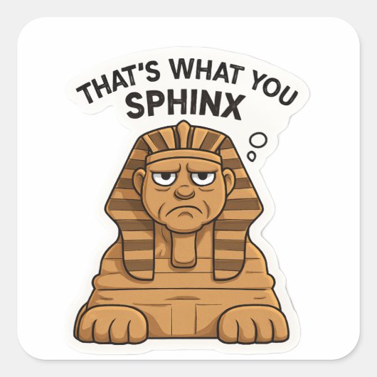 Antikes Sphinx Premium Vinyl Aufkleber (Vorderseite)