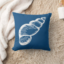 Antikes Spiral-Meeresmuschel-Wurfkissen