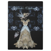 Antikes Spitze-Klemmbrett Klemmbrett (Rückseite)