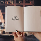 Antikes Spitzen-Schmetterling-Exlibris Permastempel